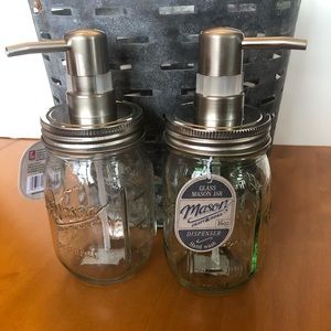 NEW Set of 2 Mason Crafts & More Storage Jars